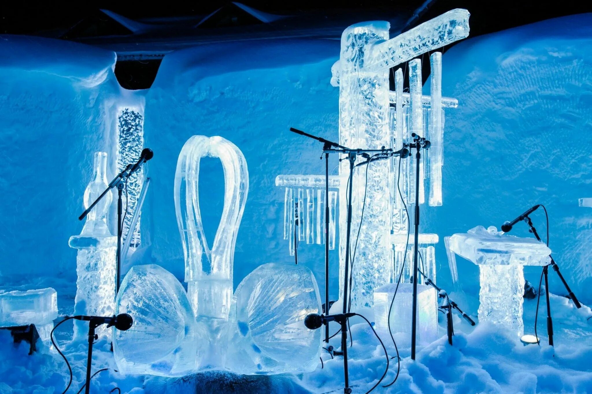 Терье Исунгсет. Terje Isungset. Ледяные музыкальные инструменты. Музыкальные инструменты изо льда. Музыка видео зима