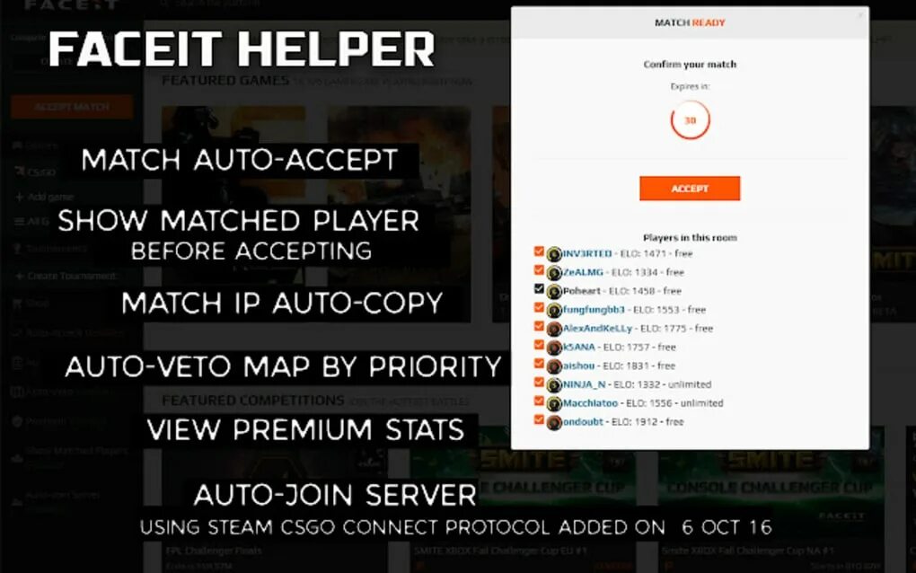 Accept a match. Фейсит расширение гугл. faceit servers. faceit cheat. didn&#039;t-accept-match faceit.