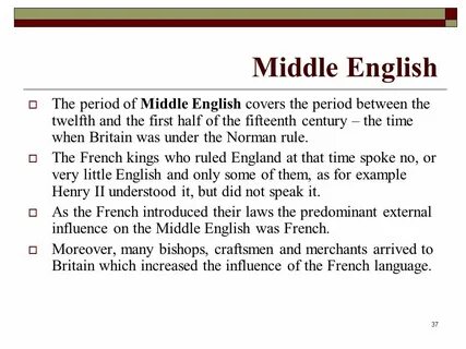 Middle english