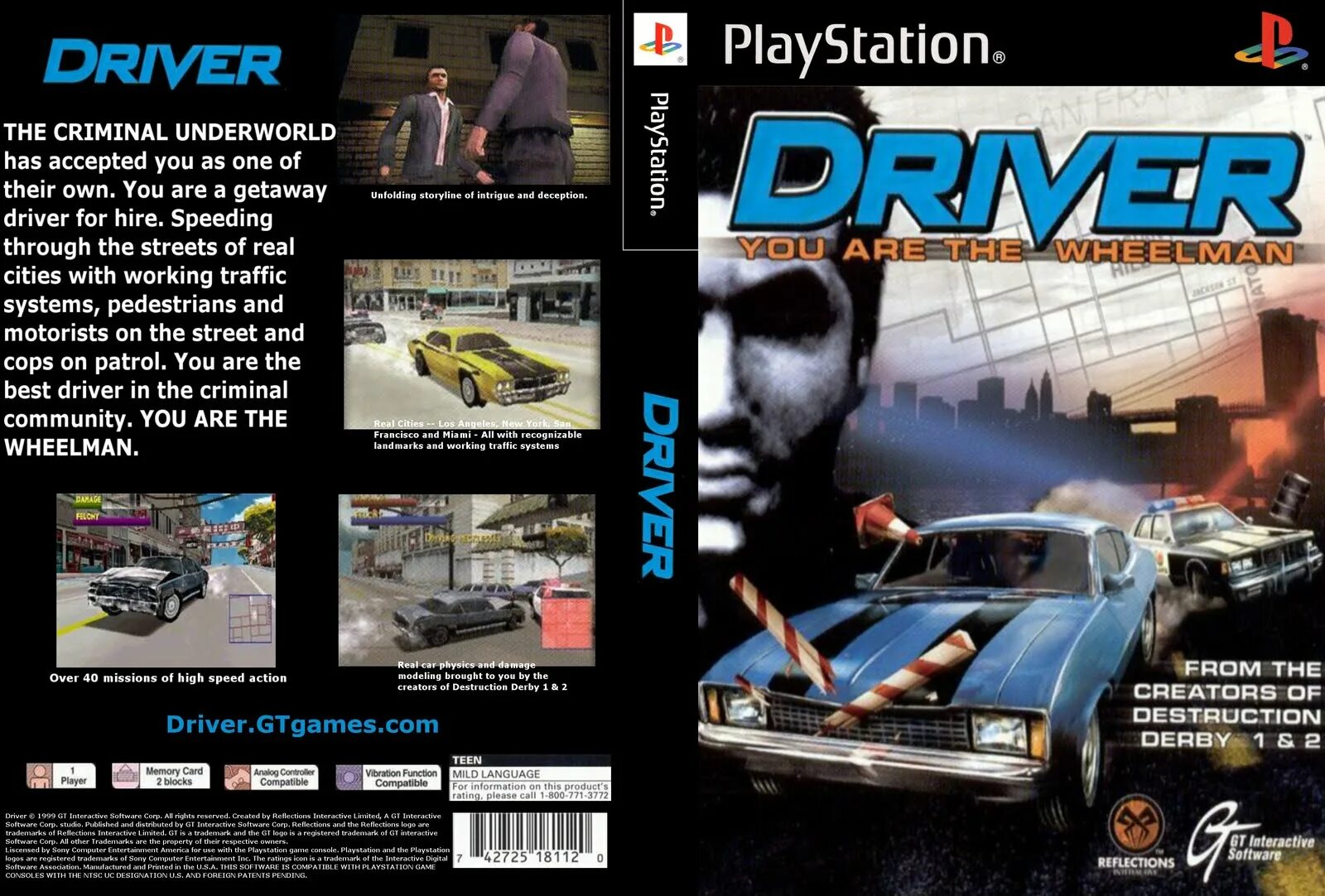 Driver ps1. Driver sony playstation 1 обложка. driver 1 ps1. driver game playstation 1. driver you are the wheelman ps1.