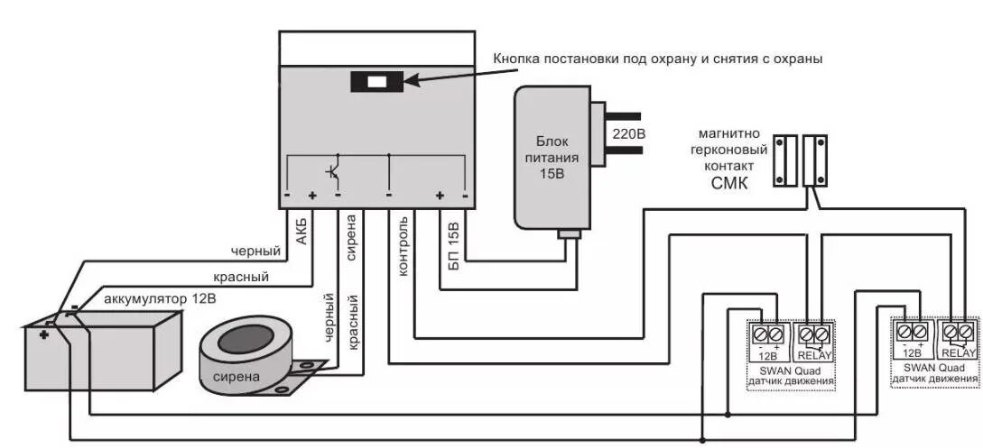 Охранная сигнализация подключить. Схема подключения датчиков движения охранной сигнализации. Схема сигнализации Оса 10. Схема соединение датчиков движения охранной сигнализации. Схема оконного датчика сигнализации.