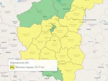 Карта осадков воронежская обл