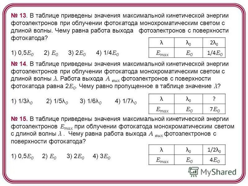 В таблице 1 приведены значения работы выхода. В таблице 1 приведены значения работы выхода