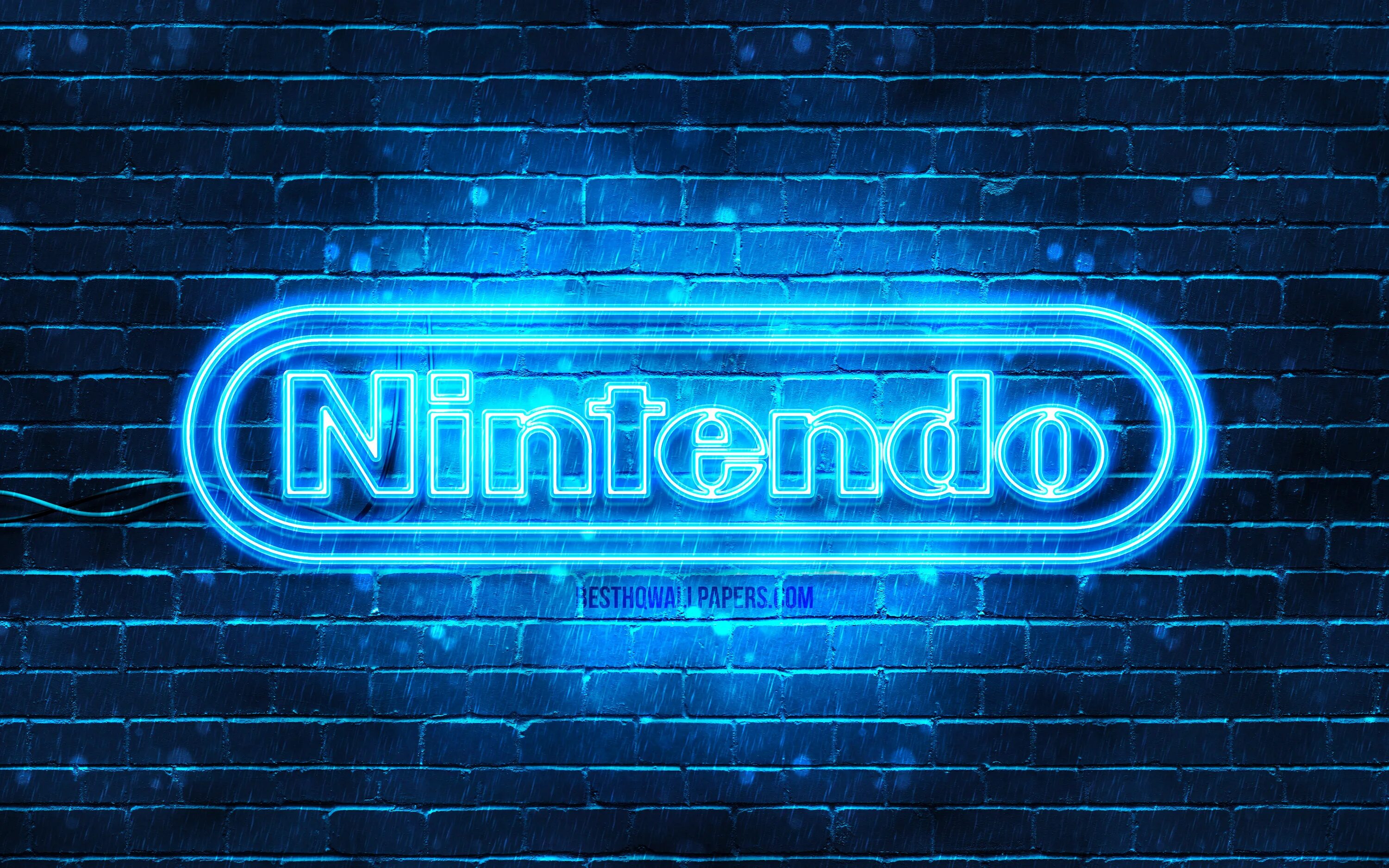 Nintendo Blue logo. Обои Нинтендо. Nintendo neon