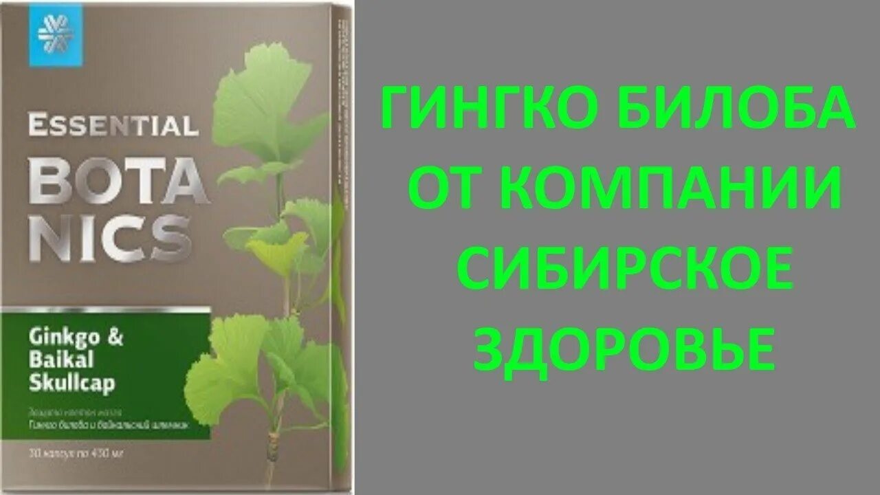 Гинкго билоба и байкальский шлемник - Essential Botanics Сибирское здоровье / Si