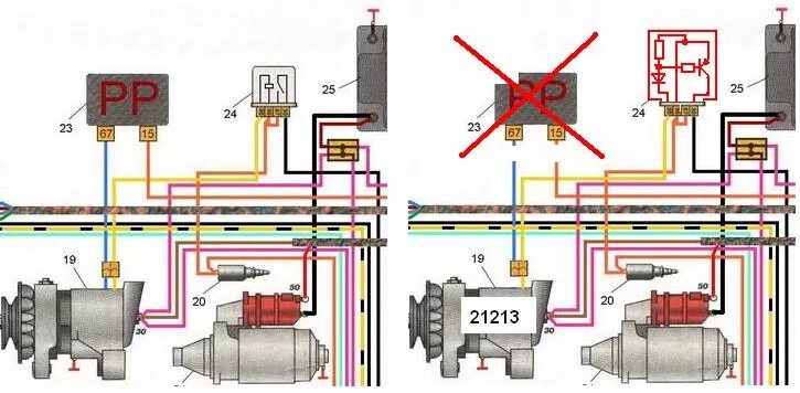 Не работает зарядка генератора. Схема подключения генератора Нива 2121. Схема включения генератора Нива 21213. Схема подключения генератора Нива 2121 инжектор. Схема зарядки ВАЗ 2121 Нива карбюратор.