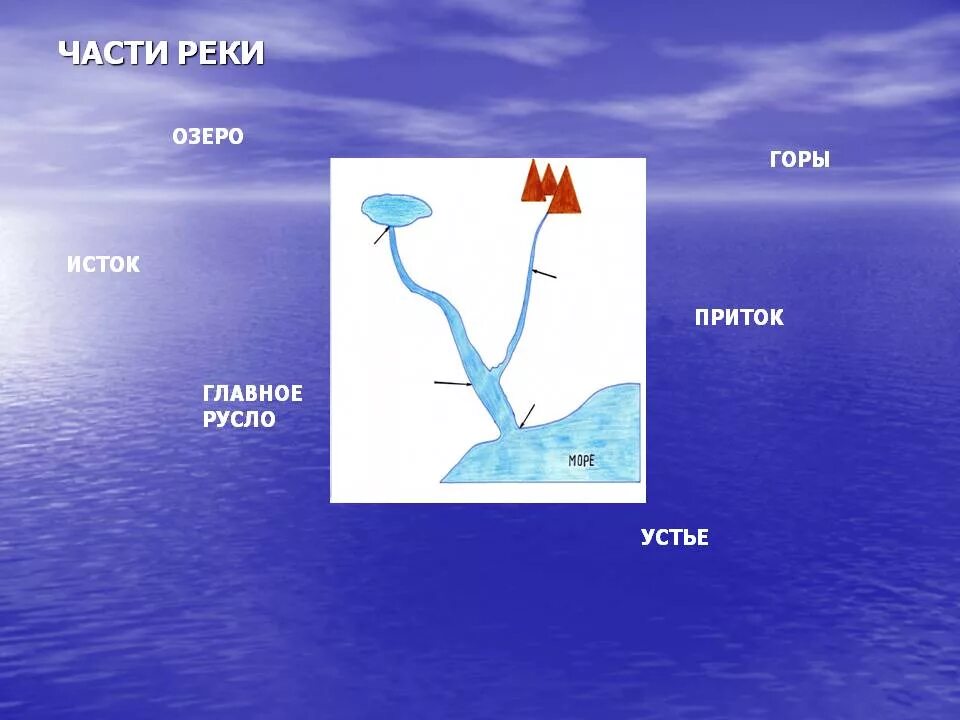 Устье бассейн водораздел приток. Схема реки исток русло устье. устье исток русло части реки. схема реки исток приток устье. устье реки исток приток окружающий мир.