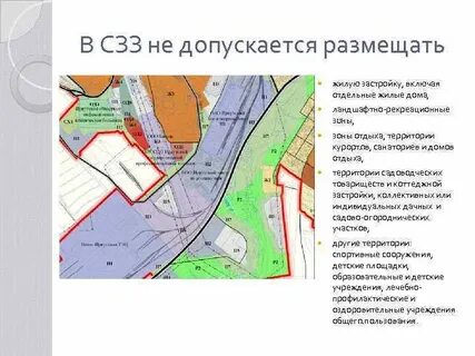 В санитарно защитной зоне запрещается