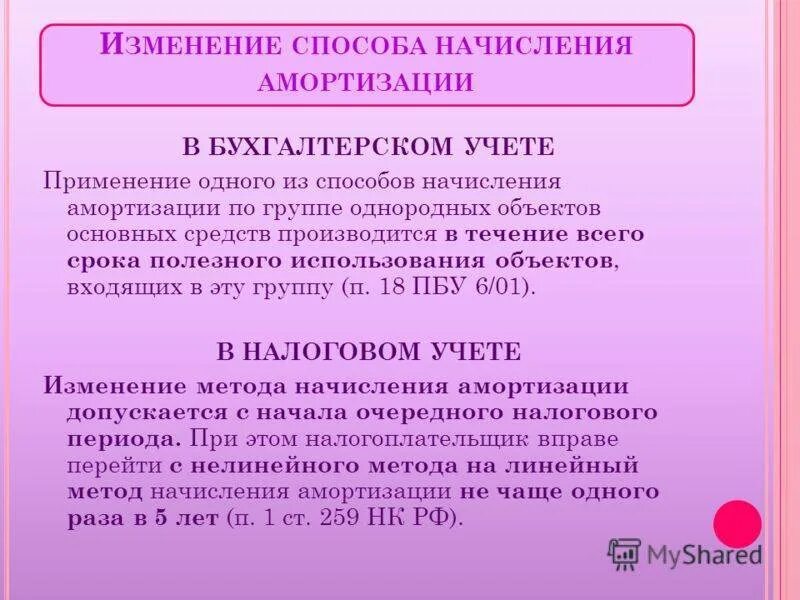 Основные изменения в бухгалтерском учете