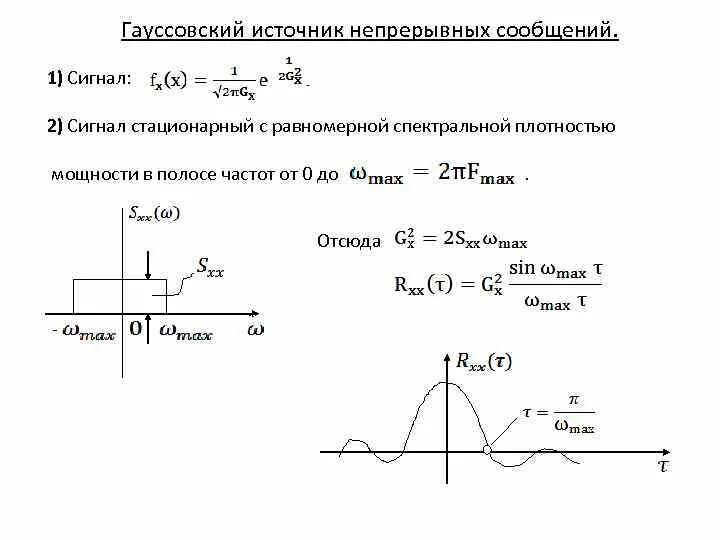 Непрерывные сигналы информации