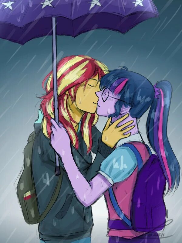 Rain lesbian. Сансет Шиммер Шиппинг. Твайлайт Спаркл и Сансет. Sunset Shimmer x Twilight. Твайлайт и Сансет шип.