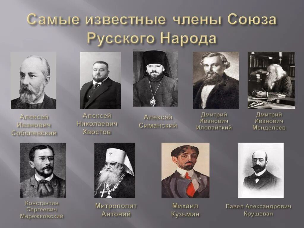 Назовите наиболее известных русских