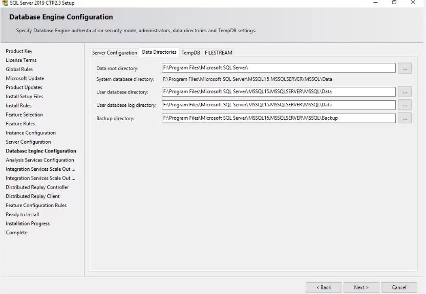 Product updates SQL Server 2019. Install referrer.