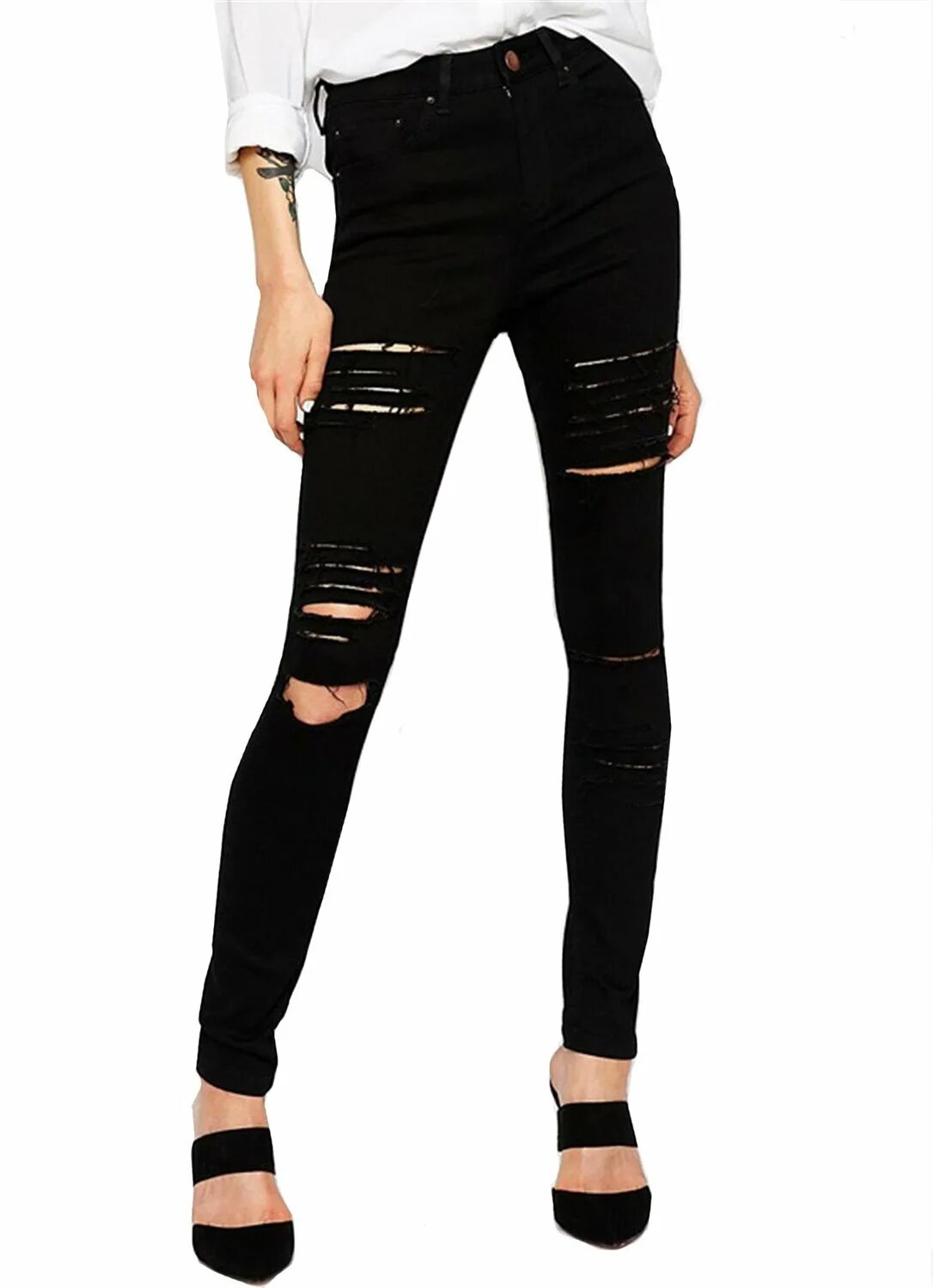 Лучшие черные джинсы. Черные джинсы. Черные рваные джинсы. Черные джинсы с прорезями. Чёрные джинсы женские.