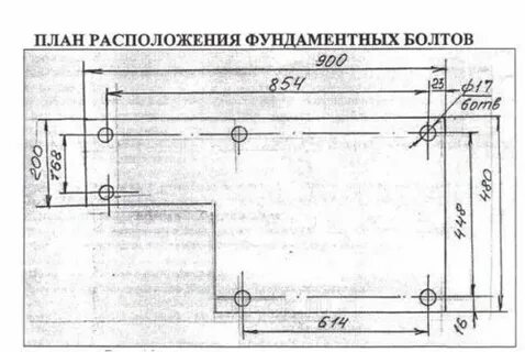 Фундаментные болты расстояние