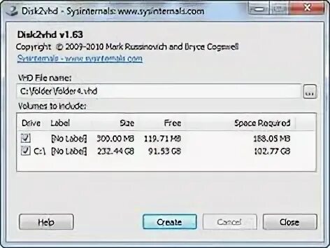 Disk2vhd
