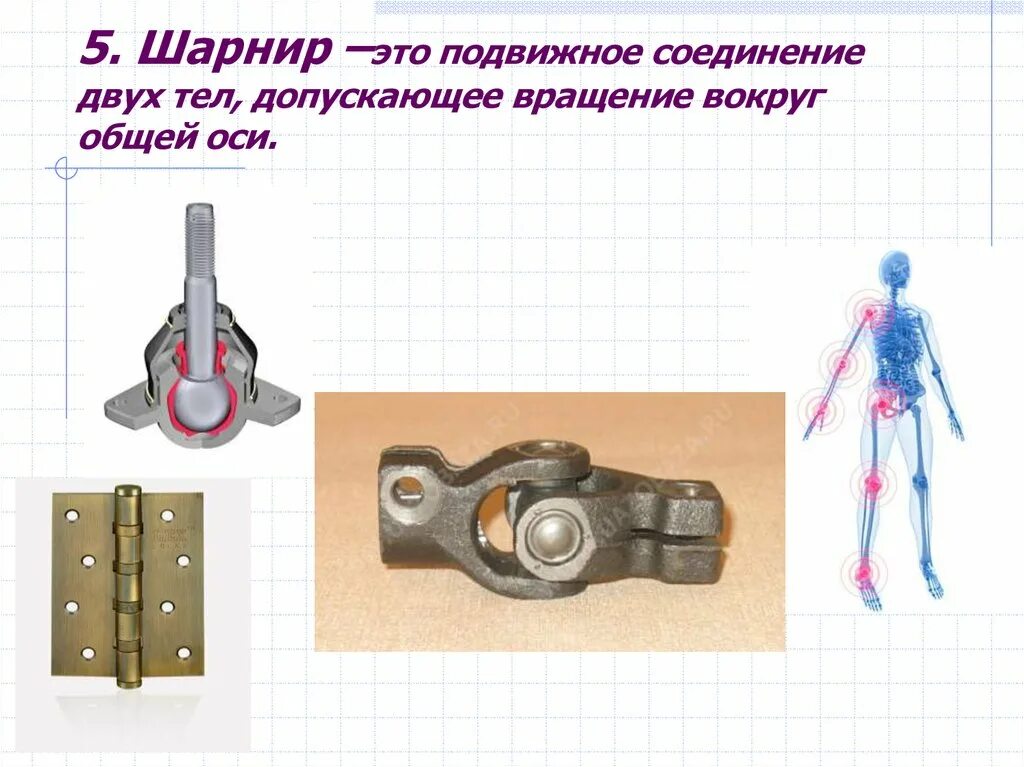 Подвижное соединение деталей шарнир 2 класс. Подвижные шарниры. Шарнирные соединения в механизмах. Шарнирные подвижные соединения.