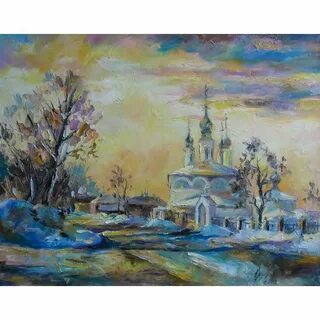 Храм маслом картины