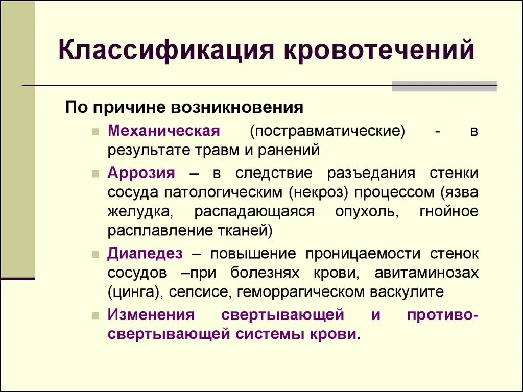 Классификация кровотечений. Классификация кровотечен й. Виды кровотечений классификация. Классификация кровотечений по причине.