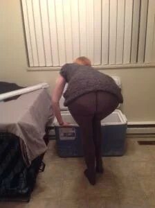 My Mom Bending Over.