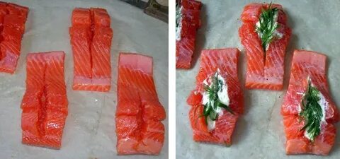 Форель с моцареллой