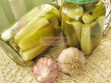 Маринуем огурцы с патиссонами