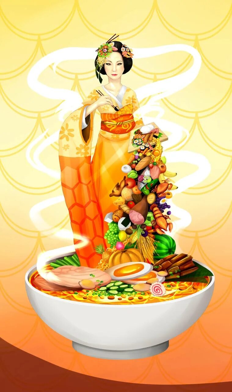 Пища в мифологии. Уке Моти богиня. Богиня еды. Богиня кулинарии. Богиня кулинарии Японии.