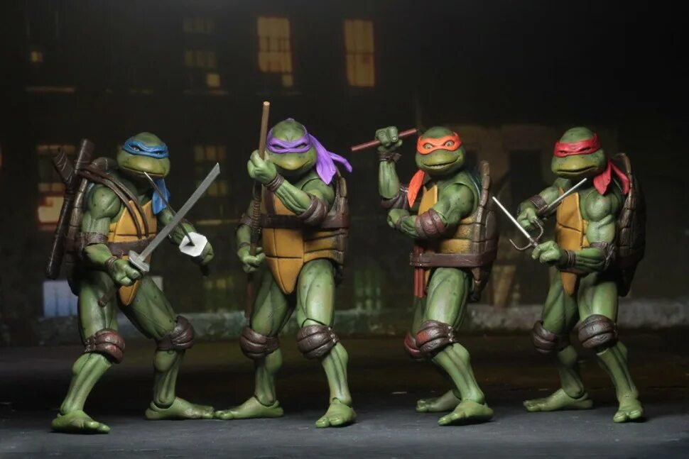 Ninja turtles купить. Черепашки ниндзя NECA 1990. Черепашки ниндзя Донателло и Микеланджело.