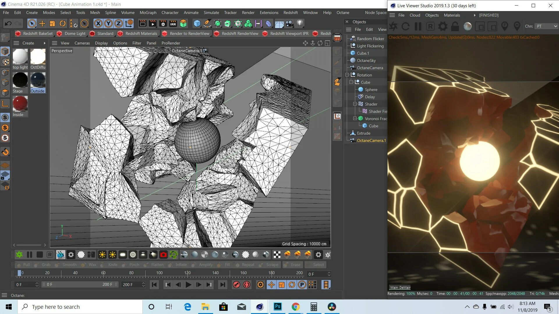 Rendering animation. Octane Cinema 4d. Октан рендер для Cinema 4d. Octane для c4d r20. Cinema 4d r26 Интерфейс.