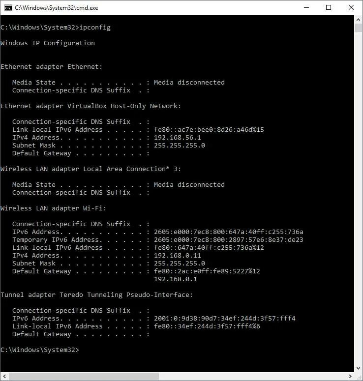 Ipv6 fe80 1