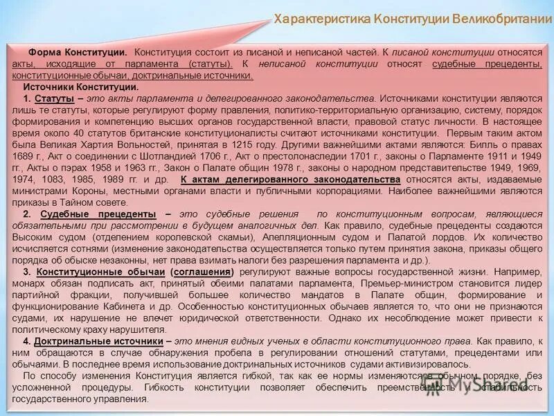 Конституционный обычай пример