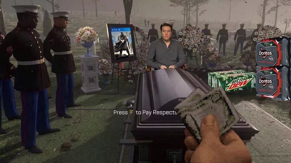 Press f to pay respect Metal Gear Solid. Пресс f to pay respects. Call of Duty Press f to pay respects. Похороны из игры. Press call