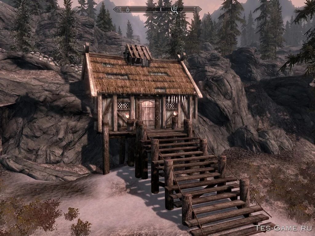 Скайрим моды локации. Скайрим Хижина. Skyrim хендрахейм. Хижина Холдура скайрим. Дом рыбака скайрим.