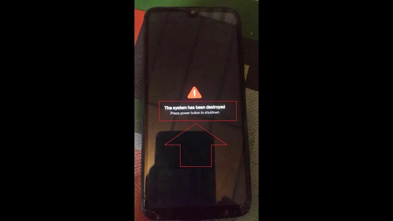 The system has been destroyed xiaomi redmi