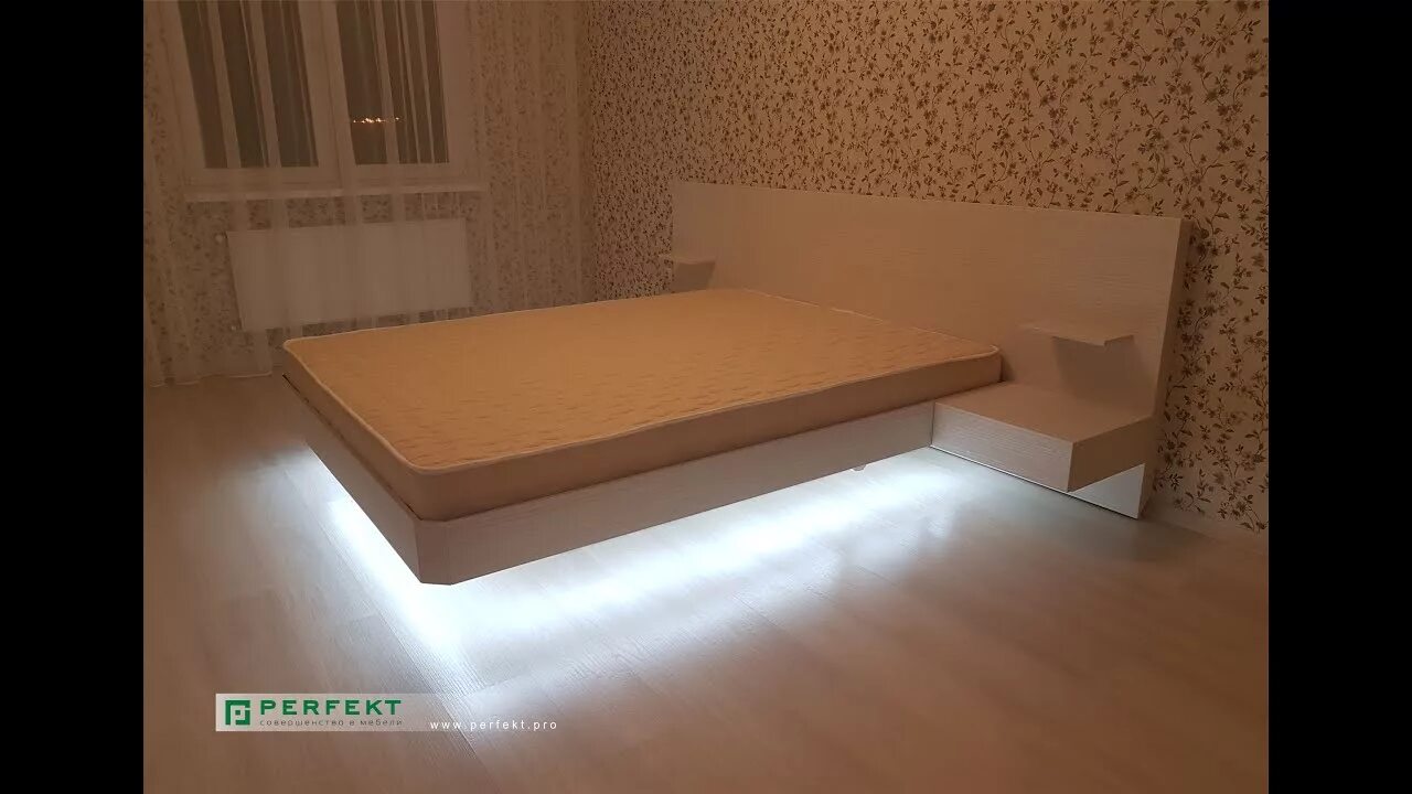 Парящий матрас. Парящая кровать. парящая кровать с подсветкой. кровать двуспальная парящий эффект. эффект парящей кровати с подсветкой.