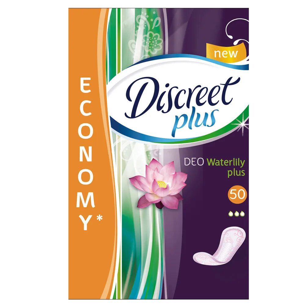 Discreet deo water lily plus trio. Дискрит плюс. Дискрит плюс трио. Discreet. Дискрит прокладки ежедневные 2 капли 52 шт.