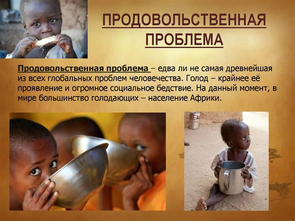 Суть продовольственной проблемы