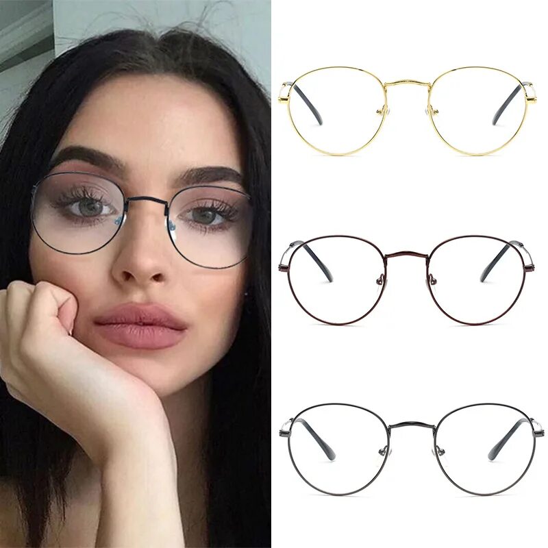 Форма очков в 2024 году. Полукруглые очки для зрения. Овальные очки для зрения женские. Круглые очки с тонкой оправой. Очки круглые женские для зрения.