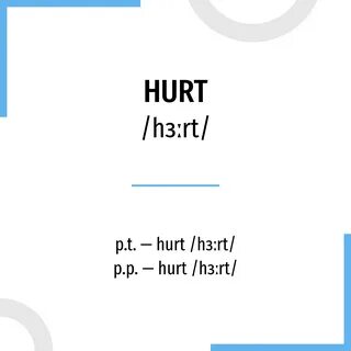 Глагол hurt