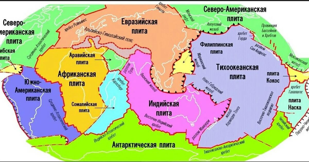 Тектоника литосферных плит карта. Литосферные плиты земли. Перечислить древние платформы