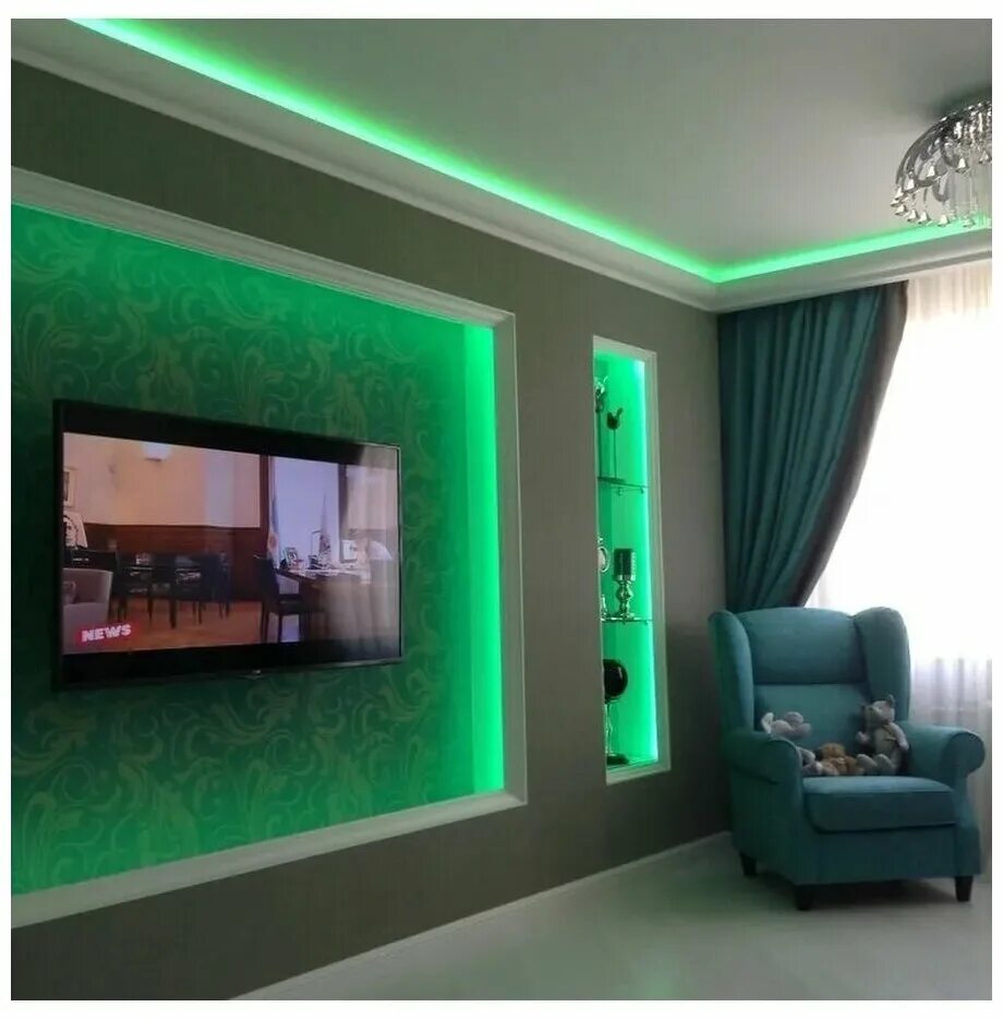 Декоративная подсветка стен. Ниши из гипсокартона с подсветкой. Светодиодная подсветка в интерьере. Как сделать подсветку в стене. Светодиодная подсветка на стене.