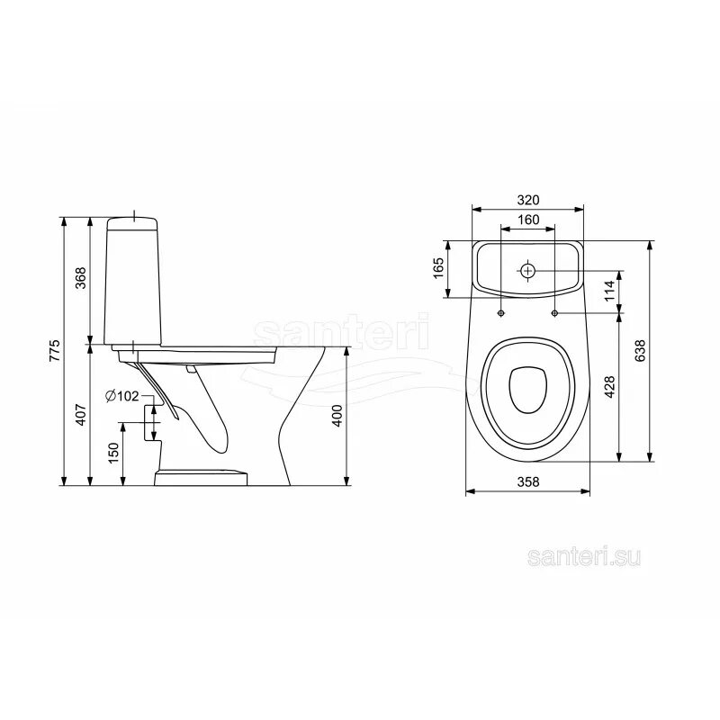 Унитаз компакт воротынск. Унитаз-компакт Santeri Грация с горизонтальным выпуском 1.p210.3.s00.00b.f. Унитаз Santeri Грация. Унитаз Сантери компакт. Santeri унитаз горизонтальный выпуск.