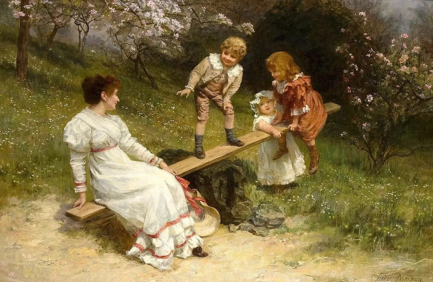 Образа несут. Художник Фредерик Морган (1847 - 1927).. Английский художник Фредерик Морган (Frederick Morgan 1856-1927).. Художник Фредерик Морган (1847 - 1927). Мать и дети. Фредерик Морган художник картины.