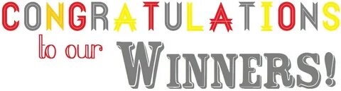 Congratulations winners