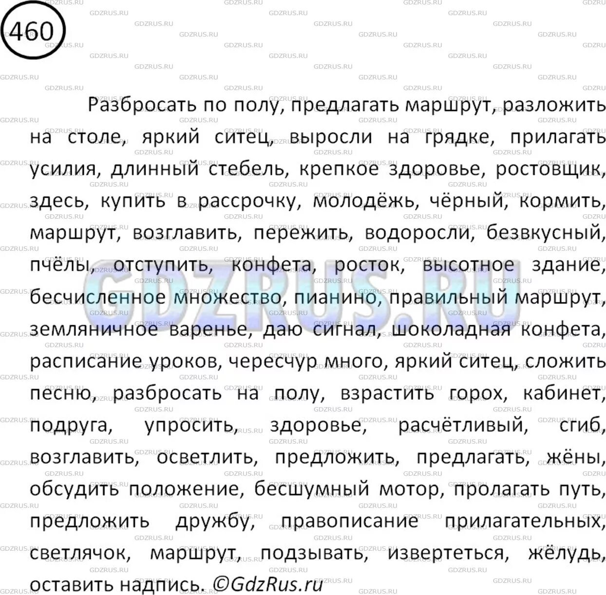 Русский язык 5 упр 460