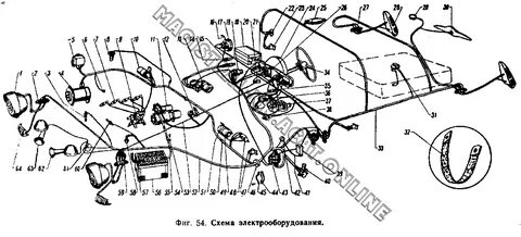 Схема газ 21