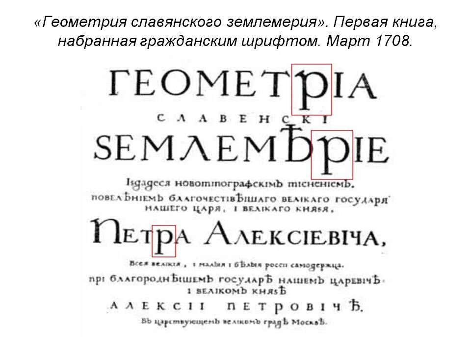 Гражданский шрифт с ударениями. Гражданский шрифт при Петре i. Гражданский шрифт Петра первого. Книга геометрия Славенски землемерие.