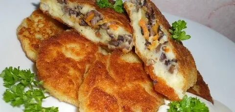 Рецепт постных картофельных котлет с грибами