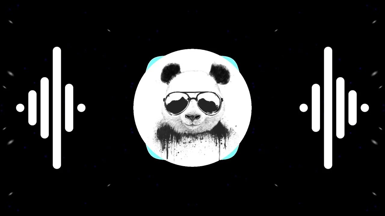 Панда песня. Панда на музыкальном проигрывателе. Panda Music Headphones. Панда наклейка с чёрным фоном.