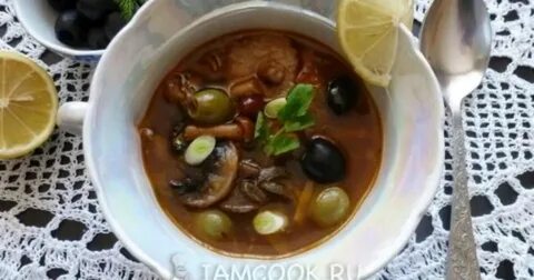 Рецепт самой вкусной грибной солянки